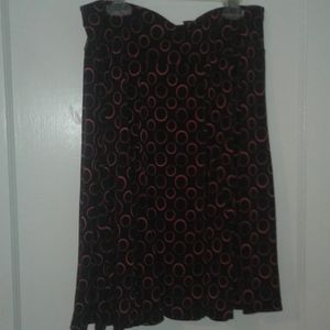 Apt 9 Black Skirt with Geometric Pattern Petite M